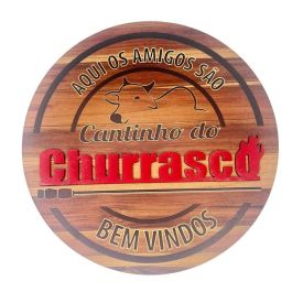 Placa Decorativa Cantinho Do Churrasco Grife Do Boteco Forgerini - 720