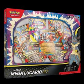 Box Pokémon Coleção Mega Lucario Ex Copag