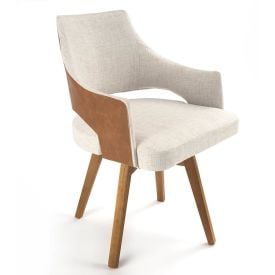 Poltrona Giratória Milano Havan Casa - Linho