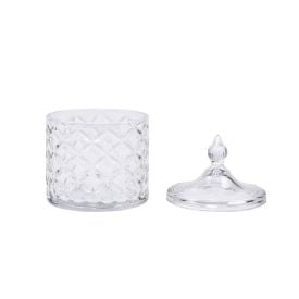 Porta Algodão e Sabonete Lyor de Cristal 10X15,5Cm - Lile