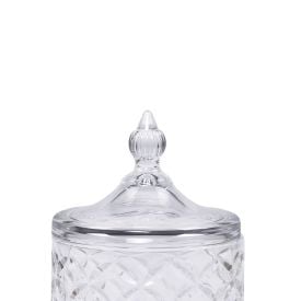 Porta Algodão E Sabonete Lyor De Cristal 10X15,5Cm - Lile