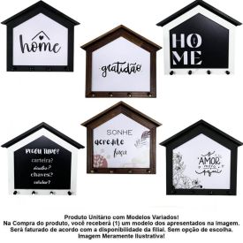Porta Chaves Bw Quadros - Sortido