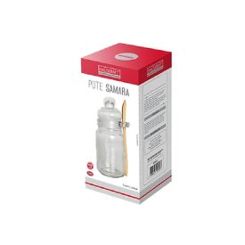Porta Condimento Com Colher Samara Hauskraft 250 Ml - Transparente