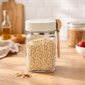 Porta Condimentos de Vidro com Colher Malone 260Ml Hauskraft