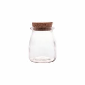 Porta Condimentos Redondo Com Tampa Rolha Lyor - 190 Ml
