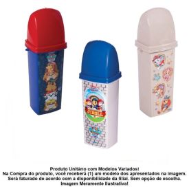 Porta Escova Dental Patrulha Canina Plasútil - 290ml