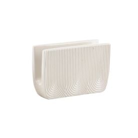 Porta Guardanapos De Cerâmica Oasis Hauskraft 12 Cm - Branco