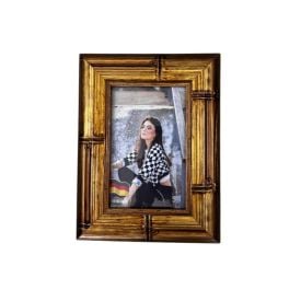 Porta Retrato De Madeira Bw Quadros 10X15cm - Dourado