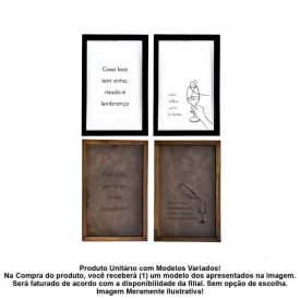 Porta Rolhas Bw Quadros 42Cm - Sortido