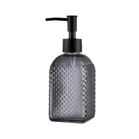 Porta Sabonete Líquido Premium Quadrado Preto Uz - 400ML