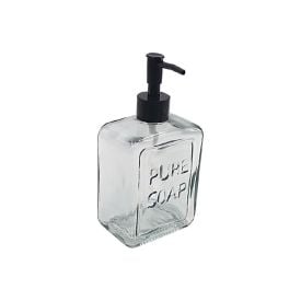 Porta Sabonete Líquido Quadrado Havan Casa 570 Ml - Cinza