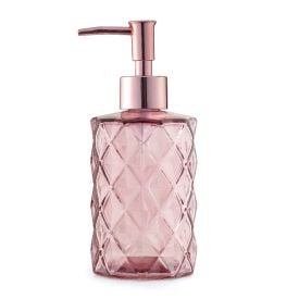 Porta Sabonete Líquido Uz Rosa 330Ml - Vidro