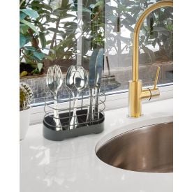 Porta Talheres Belize Black Life Arthi - Aço Inox