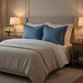 Porta Travesseiro Napoli Matelado 55Cm X 80Cm Havan Casa - Azul Jeans