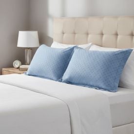 Porta Travesseiro 50X70 cm Elegance Havan Casa 1 Pç - Azul Nevoa