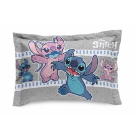 Porta Travesseiro Infantil Estampado Disney Hedrons - STITCH FOTOS