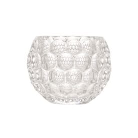 Porta Velas De Cristal Bolhas Lyor 7,5 Cm - Transparente