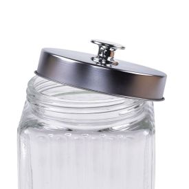 Pote Com Tampa De Metal 1,2 Litros Lyor - Vidro