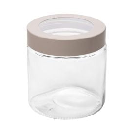 Pote com Tampa Visor 880Ml Lyor - Bege