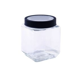 Pote De Vidro Com Tampa Gastro Lyor 1,2L - Preto
