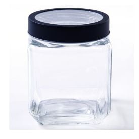 Pote De Vidro Com Tampa Gastro Lyor 1,2L - Preto