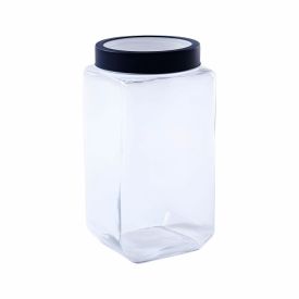 Pote de Vidro com Tampa Gastro Lyor 2,2 Litros - Preto