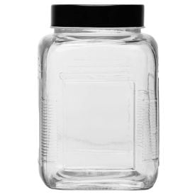 Pote de Vidro com Tampa Lyor 2 Litros - Preto