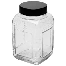 Pote de Vidro com Tampa Lyor 2 Litros - Preto