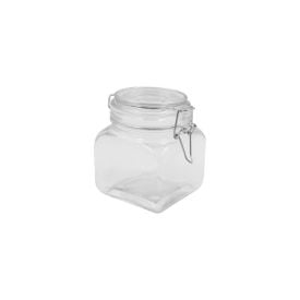 Pote De Vidro Hermético Quadrado Com Tampa 450Ml - Havan Casa