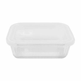 Pote De Vidro Hermético Retangular Canelado Havan Casa 370Ml - Transparente