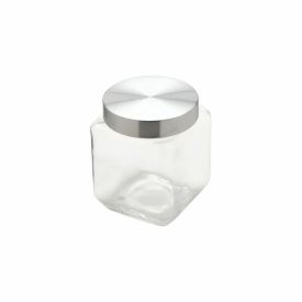 Pote De Vidro Quadrado Wolff 1,2 Litros - Transparente