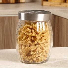 Pote De Vidro Redondo Com Tampa Havan Casa 1,2L - Vidro Transparente