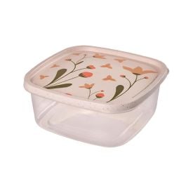 Pote Decorado Quadrado Plasútil 1,6 Litros - Marmorizado Floral