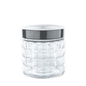 Pote de Vidro com Tampa Havan Casa 800Ml - Prata e Transparente