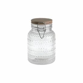 Pote Hermético Com Tampa De Bambu Havan Casa 900 Ml - Texturizado 