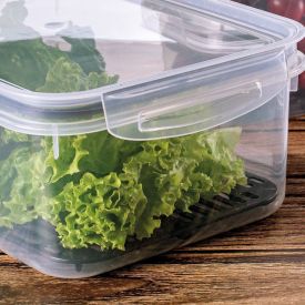 Pote Hermético Com Escorredor Plasútil 1,2 Litros - Transparente