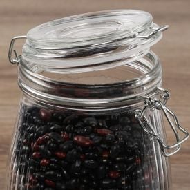 Pote Hermético De Vidro Canelado Havan Casa 1,5 Litros - Transparente