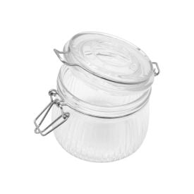 Pote Hermético De Vidro Canelado Havan Casa 500Ml - Transparente