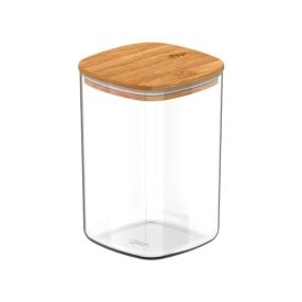 Pote Hermetico Keep Ou 1L - Transparente e Bambu