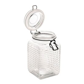 Pote Hermético Quadrado Lyor 1,3 Litros - Preto