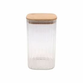 Pote Hermético Quadrado Com Tampa Havan Casa 1,3 Litros - Bambu