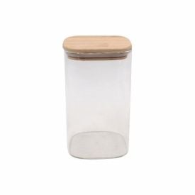 Pote Hermético Quadrado Com Tampa Havan Casa 1,35 Litros - Bambu