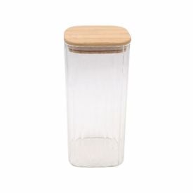 Pote Hermético Quadrado Com Tampa Havan Casa 1,6 Litros - Bambu