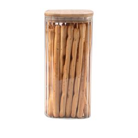 Pote Hermético Quadrado Com Tampa Havan Casa 1,6 Litros - Bambu