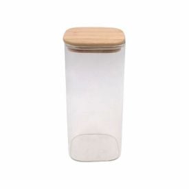 Pote Hermético Quadrado Com Tampa Havan Casa 1,7 Litros - Bambu