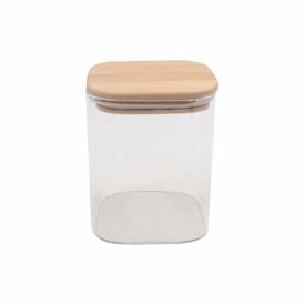 Pote Hermético Quadrado Com Tampa Havan Casa 960 Ml - Bambu