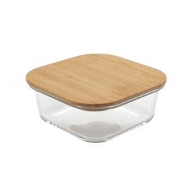 Pote Hermético Quadrado Com Tampa Inga 800 Ml - Bambu