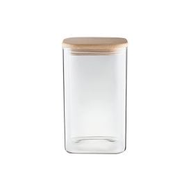 Pote Hermético Quadrado De Vidro Liege Hauskraft 1,2 Litros