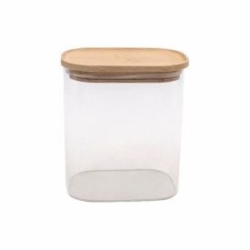 Pote Hermético Retangular Com Tampa Havan Casa 1,04 Litros - Bambu