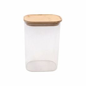 Pote Hermético Retangular Com Tampa Havan Casa 1,3 Litros - Bambu
